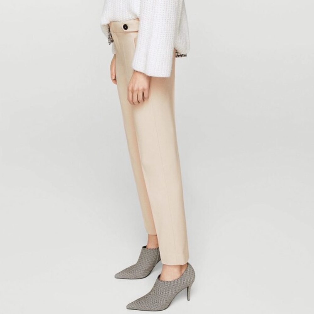 Mango Cropped button pants - Picture 4 of 10